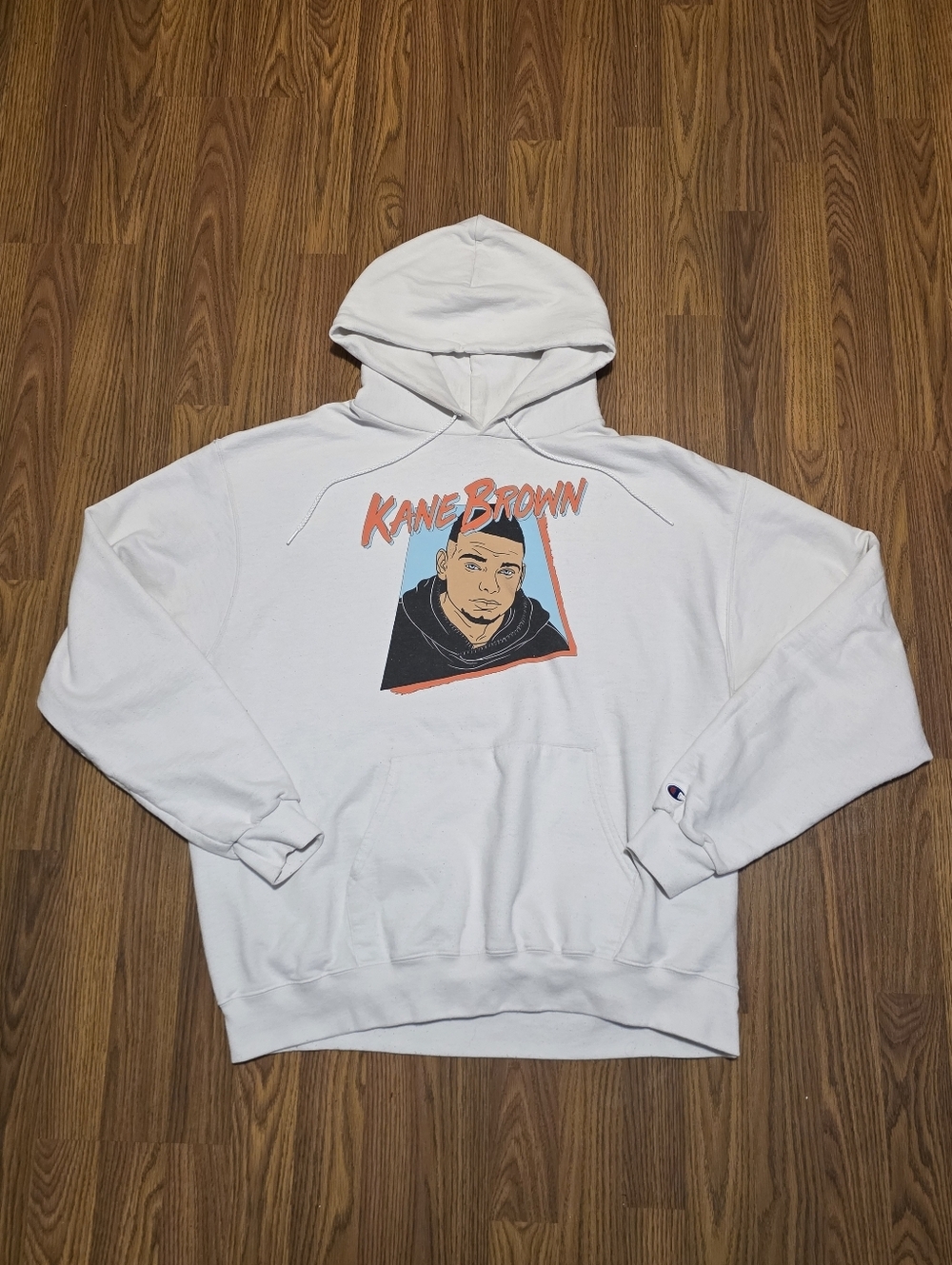 Champion x Kane Brown Hoodie White Men’s XL Eco Authentic Graphic Pullover C70